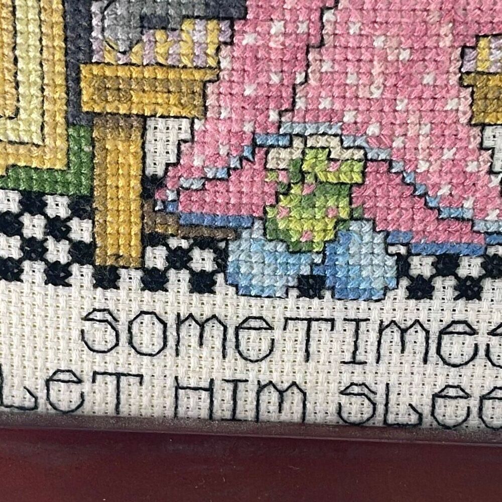 Vintage Joan Elliot “ Sometimes I wake up Grumpy” cross stitch. - Picture 2 of 6